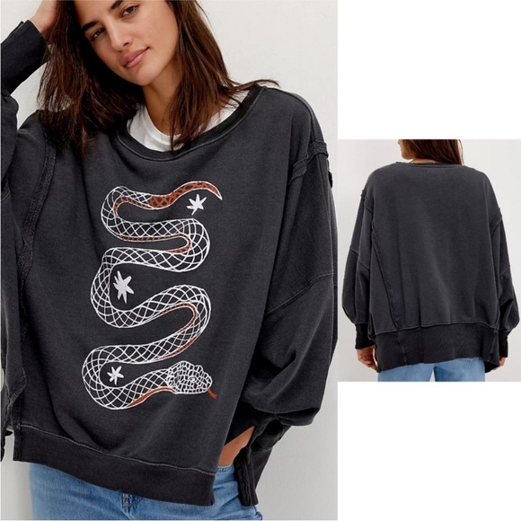 Free People Tops - NWOT Free People Graphic Camden Sweatshirt